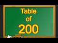 Table of 200 | Multiplication Table of Two Hundred | 100 ka Table | Confidence booster Tables