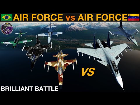 Brazil vs Venezuela: (F-5M, Gripen, AMX & Tucano) vs (Su-30 & F-16) (WarGames 192) | DCS