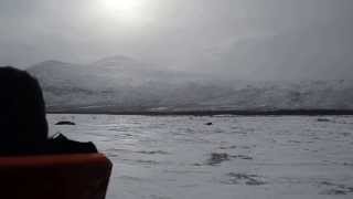 preview picture of video 'Sledge Journey From STF Kebnekaise Fjällstation to Nikkaluokta'