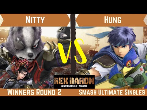 Rex Baron 3 Winners Round 2 - Nitty (Bayonetta, Wolf) Vs. Hung (Falco, Ike)