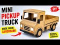 Amazing Cardboard Mini Pickup Truck DIY Mini Truck Making 100 Handmade ️