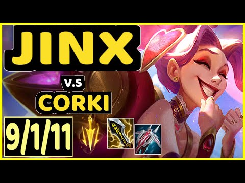 JINX vs CORKI - 9/1/11 KDA BOTTOM ADC GAMEPLAY - BR Ranked DIAMOND