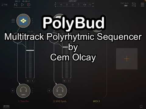 PolyBud Polyrhythmic Sequencer (Multitrack AUv3 MIDI) for iOS by Cem Olcay