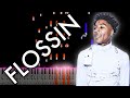 NBA Youngboy Internet Money Flossin PIANO TUTORIAL Instrumental Sheet Music Karaoke