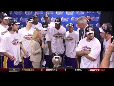 05 29 2009   WCF Game 6   Lakers vs  Nuggets   Trophy Presentation