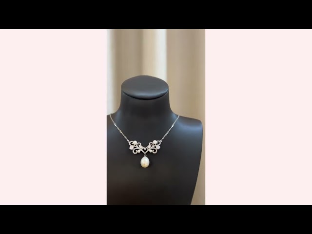 طقم فضة ولولو زراعي وزركون فخم ومميز