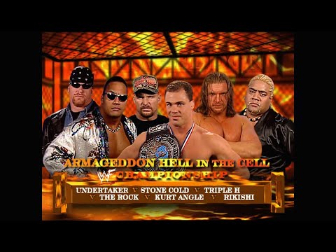 Story of Kurt Angle vs. Undertaker vs. Rock vs. Stone Cold vs. HHH vs. Rikishi | Armageddon 2000