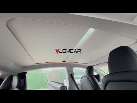 2025 Tesla Model Y juniper auto electric sunshade roof English voice control Demo Review