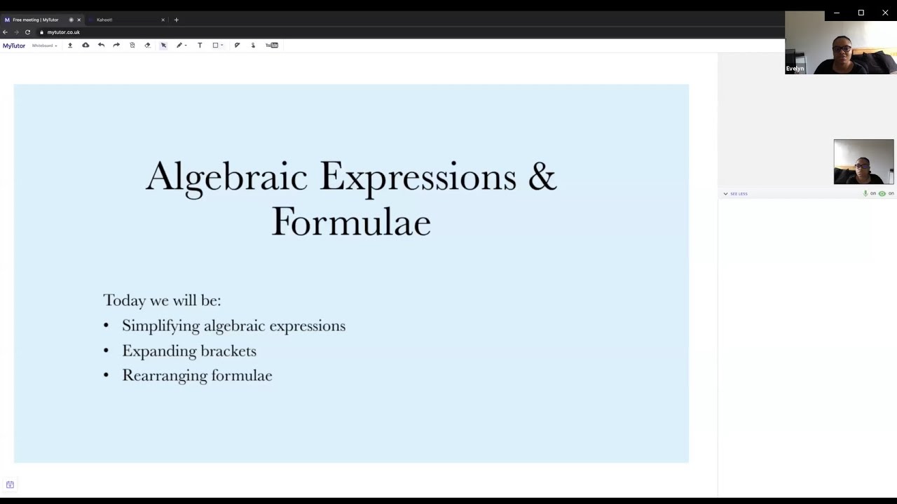 GCSE Maths (Lesson 1) - Algebraic expressions and formulae | MyTutor