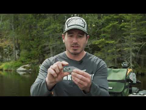Erik Luzak shows off the Lunkerhunt Gambit Swimbait