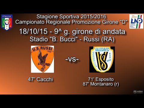 18/10/15 – Promoz. ER Gir.D - 9^ and. –US Russi-Vallesavio 1-2 LE RETI