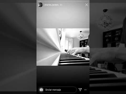 Charles Leclerc playing the piano | 07/07/2020
