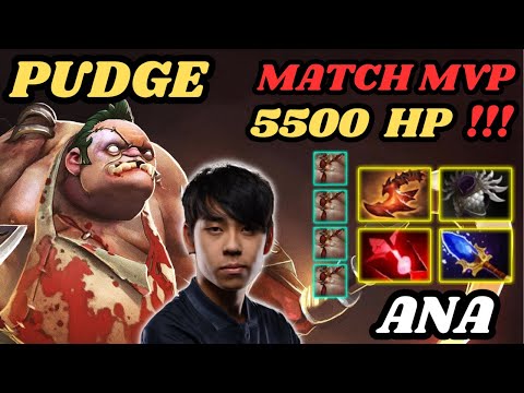 🔥 ANA Pudge Offlane Highlights MATCH MVP 🔥 5500 HP !!! Insane Gameplay From ANA - Dota 2