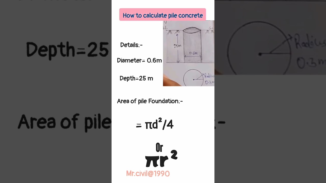 How to pile concrete calculate