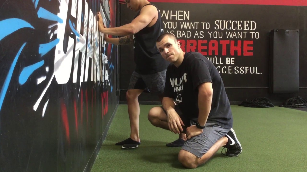 Wall Ankle Mobilization - YouTube