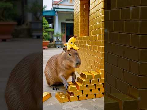 Capybara xây nhà bằng vàng và cái kết #capybara #shorts