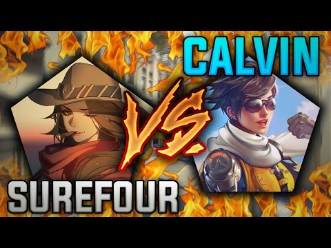 SUREFOUR VS AIMBOTCALVIN - Who will win? (Overwatch)