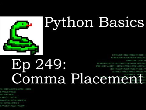Python Basics Comma Separation With A String