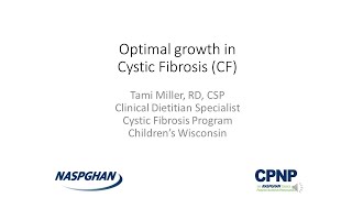 September 2020 Pearl - Optimal Growth Parameters in Cystic Fibrosis