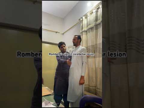 Romberg's test  positive in cerebellar lesion