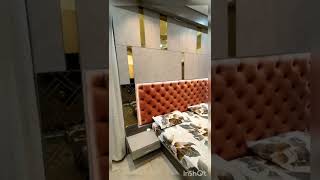 Bedroom Design | PVC Wall Panels | Louvers In Bedroom | Grey White Bedroom | Studio NKID