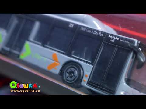 Видео обзор Городской автобус, металлический, MAN Lion’s City Bus C (зеленый), 13 см