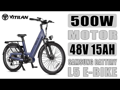 Elektrinis dviratis Vitilan L5, 26", 500W, 15Ah, žalias video