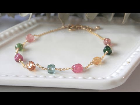 碧璽手鍊DIY製作教學【微笑糖果 碧璽手鍊】輕珠寶手工飾品