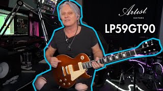 Video thumbnail for Artist LP59GT90 Electric Guitar Gold Top with P90 Style Pickup - Review by Peter Northcote by Artist Guitars