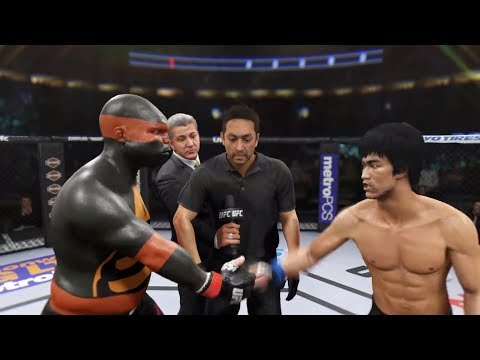 TMNT Michelangelo vs. Bruce Lee (EA sports UFC 2) - Crazy UFC 👊🤪