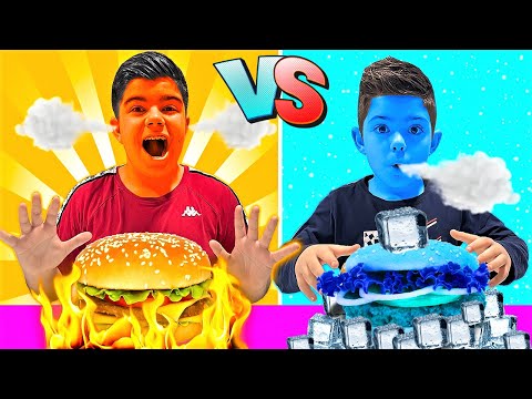 HOT VS COLD FOOD CHALLENGE!!!