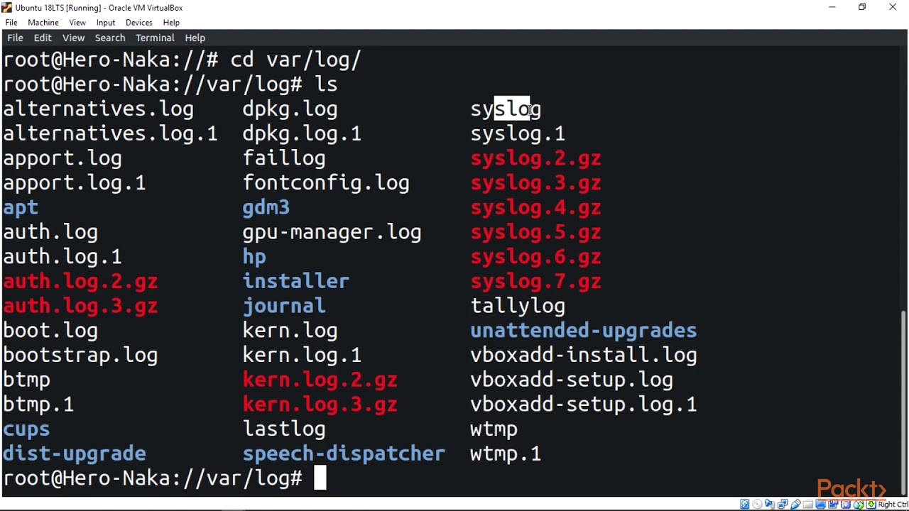 Linux Shell Scripting: Automating Command Line Tasks:  Linux Logs  | packtpub.com