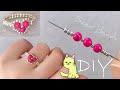 Easy Beaded Heart Ring Tutorial How To Make Seed Bead Heart Ring