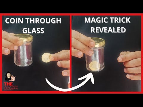 Coin Through Glass Trick Revealed 😮😱