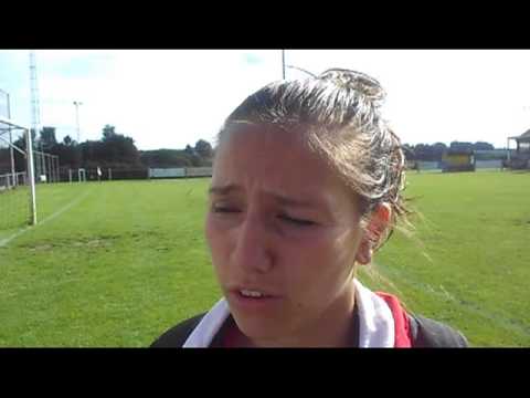 Vanity Lewerissa after game Standard Fémina-Bayer Leverkusen in Bütgenbach on 17 august 2013