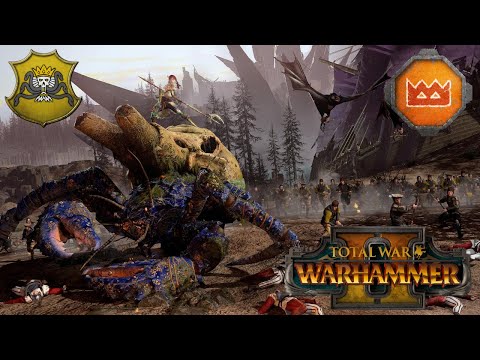 Aranessa Saltspite Goes Crab Surfing. Vampire Coast Vs Lizardmen. Total War Warhammer 2, Multiplayer