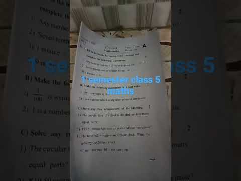 second unit 5th maths paper yr 2023  #exam#question paper #maharashtra board#maths