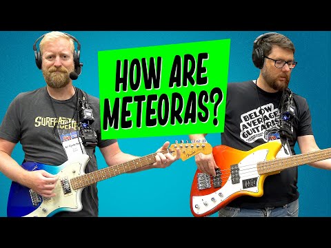 Trying out the Fender Player Plus Meteoras - Regular guitar and looooong guitar "bass"