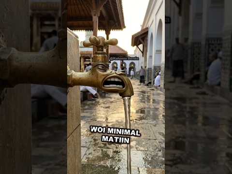 keran wudhu kesal ga pernah ditutup yang bener!😡 #shorts #hematair #animasi3D #animasiai