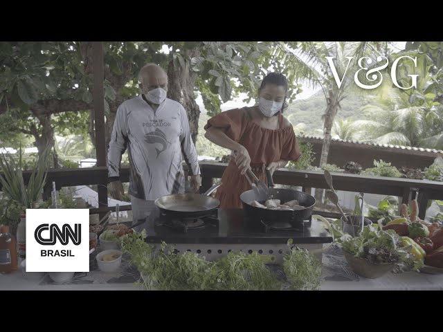 Peixe com castanhas e mel da pousada do Zé Maria, em Fernando de Noronha