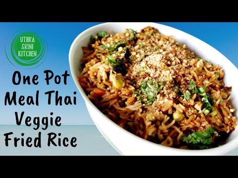 One Pot Meal Thai Veggie Fried Rice | One Pot Vegetable Fried Rice | How to make Thai fried rice