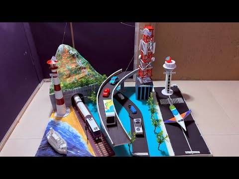 Transport and Communication Model | School Project | Easy Cardboard Model | Nakul Sahu Art