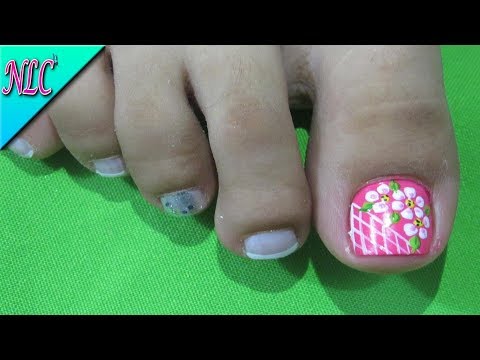 DECORACIÓN de UÑAS FLORES PARA PIES♥ – FLOWERS NAIL ART♥ – CÓMO PINTAR FLORES♥ – NLC