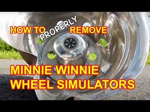 Removing wheel simulators from a 2019 Minnie Winnie.