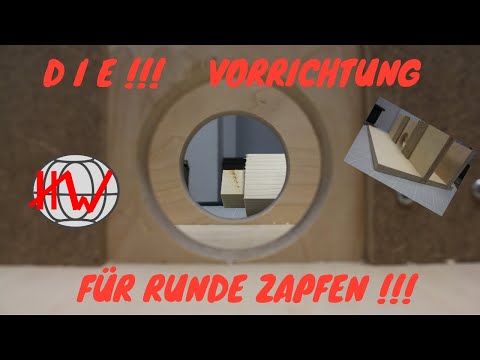 Ingenious device for round tenons, suitable for any square timber diameter