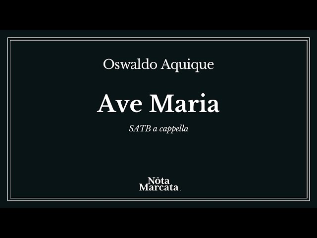 Ya disponible el "Ave Maria" de Oswaldo Aquique