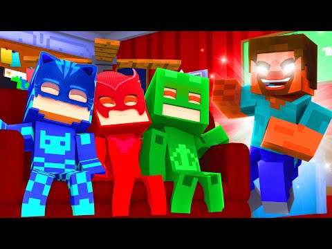 HEROBRINE INVADED THE PJ MASKS' HOUSE IN MINECRAFT