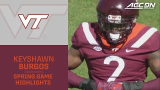 Virginia Tech's Keyshawn Burgos Flashes In The Spring Game