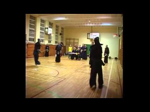 Warsaw Kendo League - March 2013 - Wierzbowski (aka) vs. Szymański (shiro)