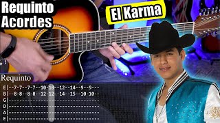 El Karma - Ariel Camacho - Requinto y Acordes | Tutorial | Como tocar en Guitarra Con TABS